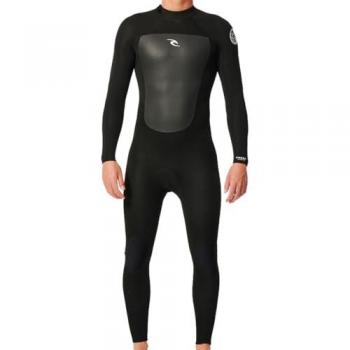 Rip Curl Omega 32Gb Bz Steamer Neopreno negro, Traje de neopreno de manga larga con cremallera trasera, Omega 3/2 mm Gb Steamer, tamaño MT