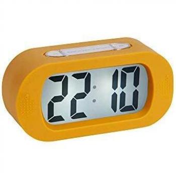 Reloj despertador de silicona Karlsson Gummy con diseño moderno, carcasa de caucho suave, pantalla digital, función de alarma y luz LED