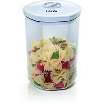 Envase para el envasado al vacío de alimentos cilindrico con capacidad para 2 litros Laica VT3304 incluye tubo para conectar con la máquina de vacío.