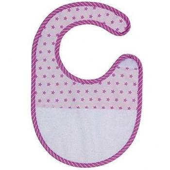 Bolín Bolón 1331140013200 - Babero pequeño con cuello de velcro, 30 x 20 cm, color rosa