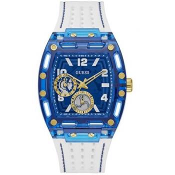 GUESS Multifunction Phoneix Watch White Blue GW0499G6, Male, Multicolor, Size: ONE SIZE