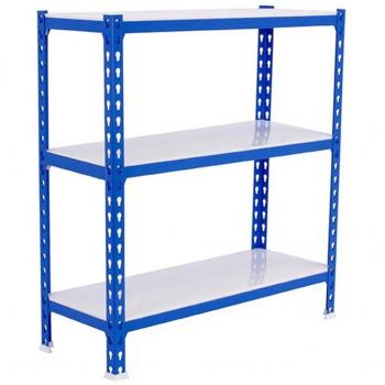 Estantería SIMONCLICK SUPERPLUS 3 Baldas 110x100x50 cm - Azul/Blanco