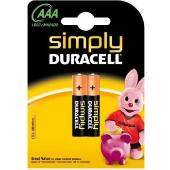 Pilas Duracell Simply AAA 2 Unidades