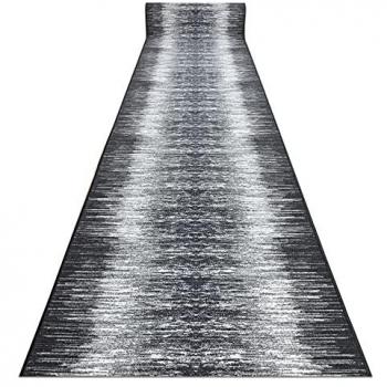 Alfombra de pasillo antideslizante Rugsx Toltec gris 80x320 cm, con refuerzo de goma, durable y moderna, ideal para cocina, corredor y salón