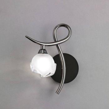 Fragma Aplique izquierdo con interruptor 1 Bombilla G9, cromo negro