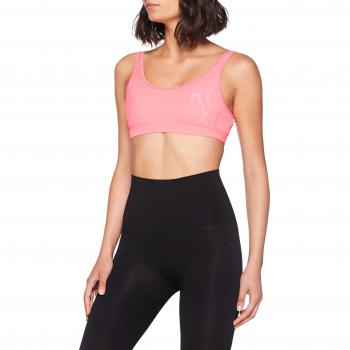 Roxy Tropical Twist Sujetador Deportivo, Mujer, Rosa/Solid, L