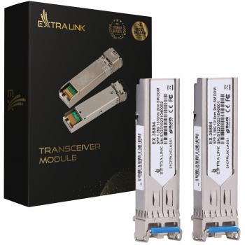 Extralink SFP 1.25G 1310nm 2km SM DOM Paquete de 2