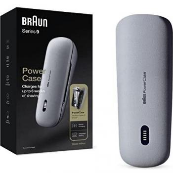BRAUN PowerCase Estuche de Carga Plateado Compatible con Afeitadoras Series 7 & 8