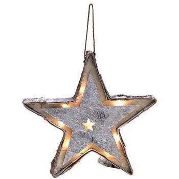 Estrella de Abedul Blanqueada con LED Aubry Gaspard