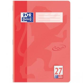 Cuaderno Oxford Touch A4 Raya 27 Coral 16 Hojas