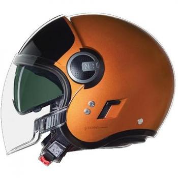 Casco Jet Nolan N21 Visor 06 Verniciatura Especial Negro Marrón Beige Talla L