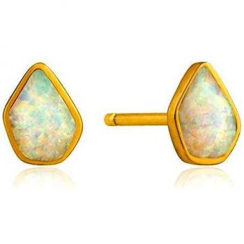 Pendientes Ania Haie plata Ley 925m chapada oro 14k colección Mineral Glow ópalo efecto colores