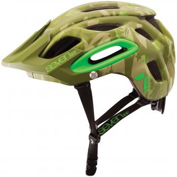 Seven M2 casco Mixta, color Vert Camo Mat/Lime, tamaño Taille XS-S