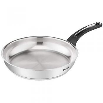 Sartén Tefal Emotion 28 cm, Acero Inoxidable, Base Gruesa para Distribución Homogénea de Calor, Mango Resistente, Compatible con Inducción y Horno hasta 175 °C