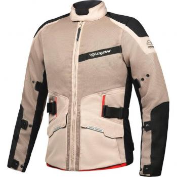 Ixon M-Njord Chaqueta textil de motocicleta - Arena-Negro-Rojo