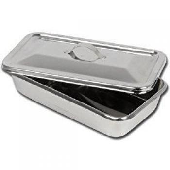 Gima S.P.A 26605 instrumento de acero inoxidable bandeja con tapa, 223 mm x 126 mm x 45 mm
