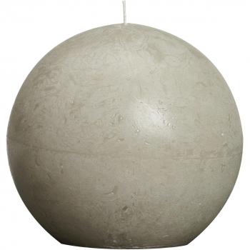 Bolsius - Vela de bola de parafina, rústica, color guijarro gris