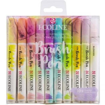 Rotuladores Pincel Ecoline pastel 10 colores