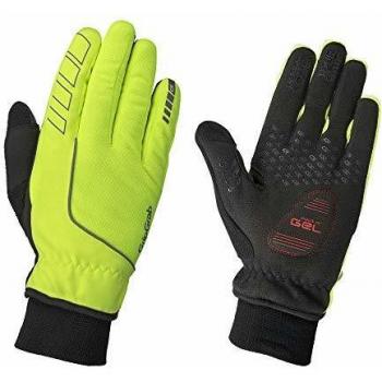 GripGrab Windster Windproof Winter Thermal Fullfinger Cycling Gloves-Lined Padded Touchscreen-Compatible-Black, Yellow HiViz Guantes Ciclismo Invierno, Unisex-Adult, Amarillo, S