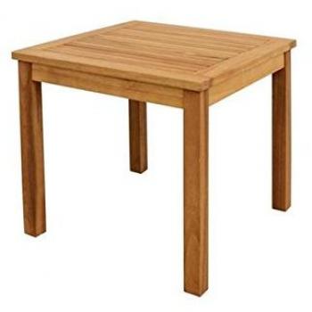 varilando mesa auxiliar de engrasado Acacia mesa de madera mesa de jardín 50 x 50 cm