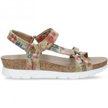 Sandalias Panama Jack Sally Tropical de mujer en piel con plataforma y diseño floral EU 39