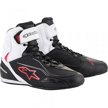 Alpinestars Faster-3 Motorcycle Shoes - Black/White/Red