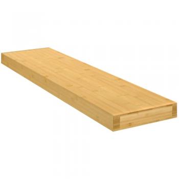 Estante de pared de bambú 80x20x4 cm Vidaxl Marrón
