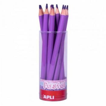 Lápices jumbo pastel lila - pack 18 unidades