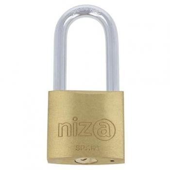Candado Niza AL-25 Latón Mate Arco Largo 25 mm