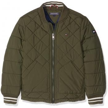 Tommy Hilfiger Thkb Quilted Jacket, Chaqueta para Niños, Verde