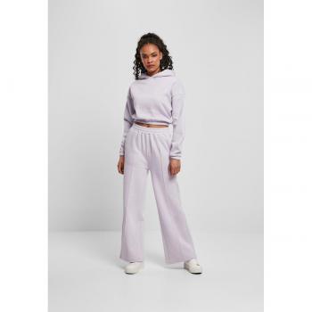 Urban Classics Women's Plus Size Soft Lilac Straight Pin Tuck Sweat Pants