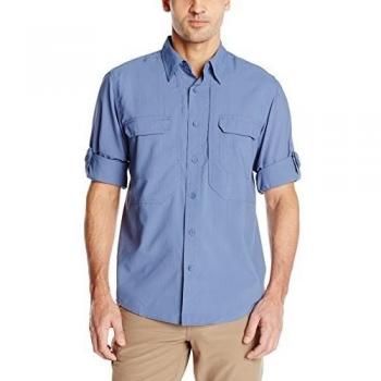 Robbins reales hombres camisa de manga larga expedición elástico, camiseta, hombre, color Azul - azul oscuro, tamaño 2X-Large