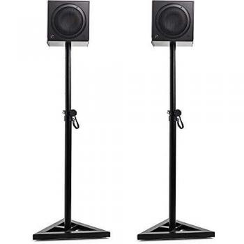 Dawoo Par De Soporte De Altavoz De Piso Para Monitor De Estudio Soportes De Altavoz Con Base Triangular Estable, Altura Ajustable De 6