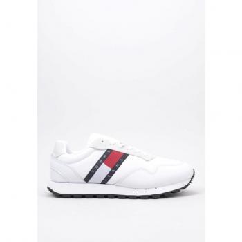 Tommy Hilfiger Retro Runner Essential Zapatillas para Hombre, Color Blanco, Talla 41