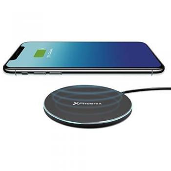 Phoenix Technologies - Cargador Inalámbrico, Qi Carga Rápida 10W y Estándar 5W para iPhone XS/XS MAX/XR/X/ 8 Plus/ 8, Wireless Quick Charger para Samsung Galaxy S9+ S9 S8 Plus S8 S7 Note8