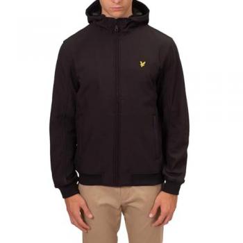 Lyle & Scott Men's Black Fleece Back Softshell Jacket - Size Medium