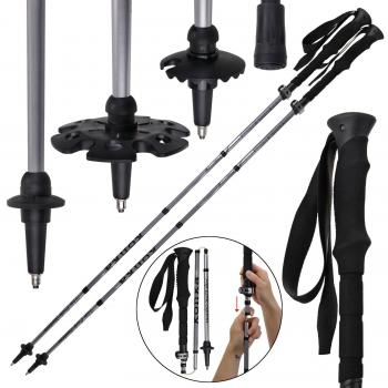 Alpidex Bastones de trekking Vario bastones plegables KONKA de carbono polo plegable