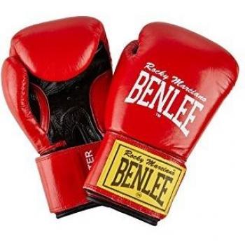 Benlee Fighter Leather Boxing Gloves Red / Black 16 oz Unisex