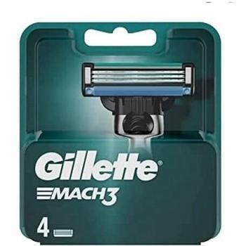 Gillette Mach3 Cuchillas de Afeitar Hombre, Paquete de 4 Cuchillas de Recambio