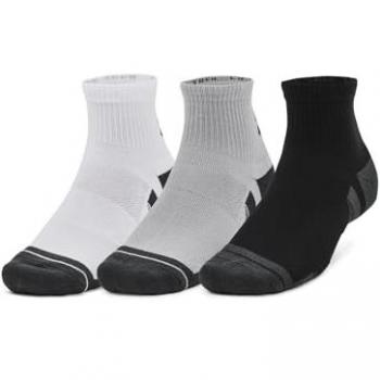 Under Armour Performance Tech 3-Pack Quarter Socks - Grey, Cooling & Anti-Odour Technology, Size L