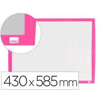 Pizarra Magnética Nobo Blanca con Marco Fucsia 430x585mm Referencia 2104177