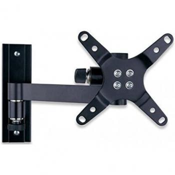 Soporte de pared inclinable para TV LED LCD de 13 a 30 pulgadas con 2 articulaciones, negro