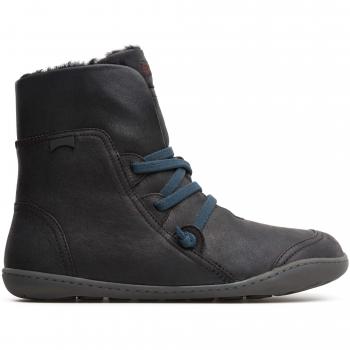 CAMPER Peu Women's Black Smooth Leather Ankle Boots, Size 35/5