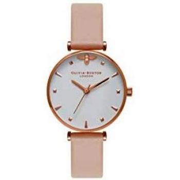 Olivia Burton Queen Bee Nude Peach Rose Gold Plated Ladies Watch