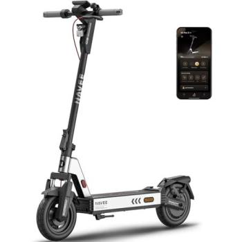 Patinete eléctrico Navee G5 400W, autonomía 45km, ruedas de 10, frenos duales IPX5, color plata/negro