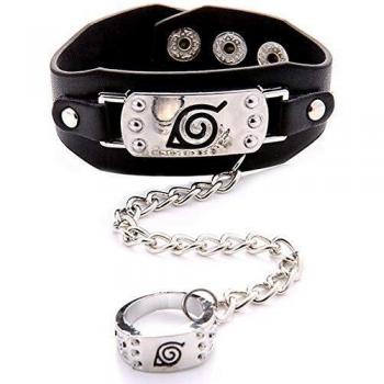 Cotrdocigh Naruto One Piece Pulsera de Cuero, Anime One Piece Monkey D. Luffy Pirate Pulsera para niños Adolescentes Adultos Adorno de joyería Regalo para fanáticos del Anime