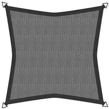 Windhager Toldo SunSail Riviera, Cuadrado 3,6 x 3,6 m, protección UV, Impermeable, Repelente al Agua, Gris Plateado, 10891