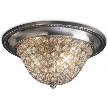 Lámpara de techo Paloma Small 2 bombillas níquel satinado / cristal