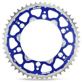 Corona Trasera Moto Master 520-50T de Acero Templado y Aleación de Aluminio Azul TM Racing