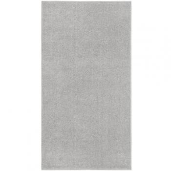 Alfombra de pelo corto 80x150 cm color gris claro para sala de estar, dormitorio, habitación y salón